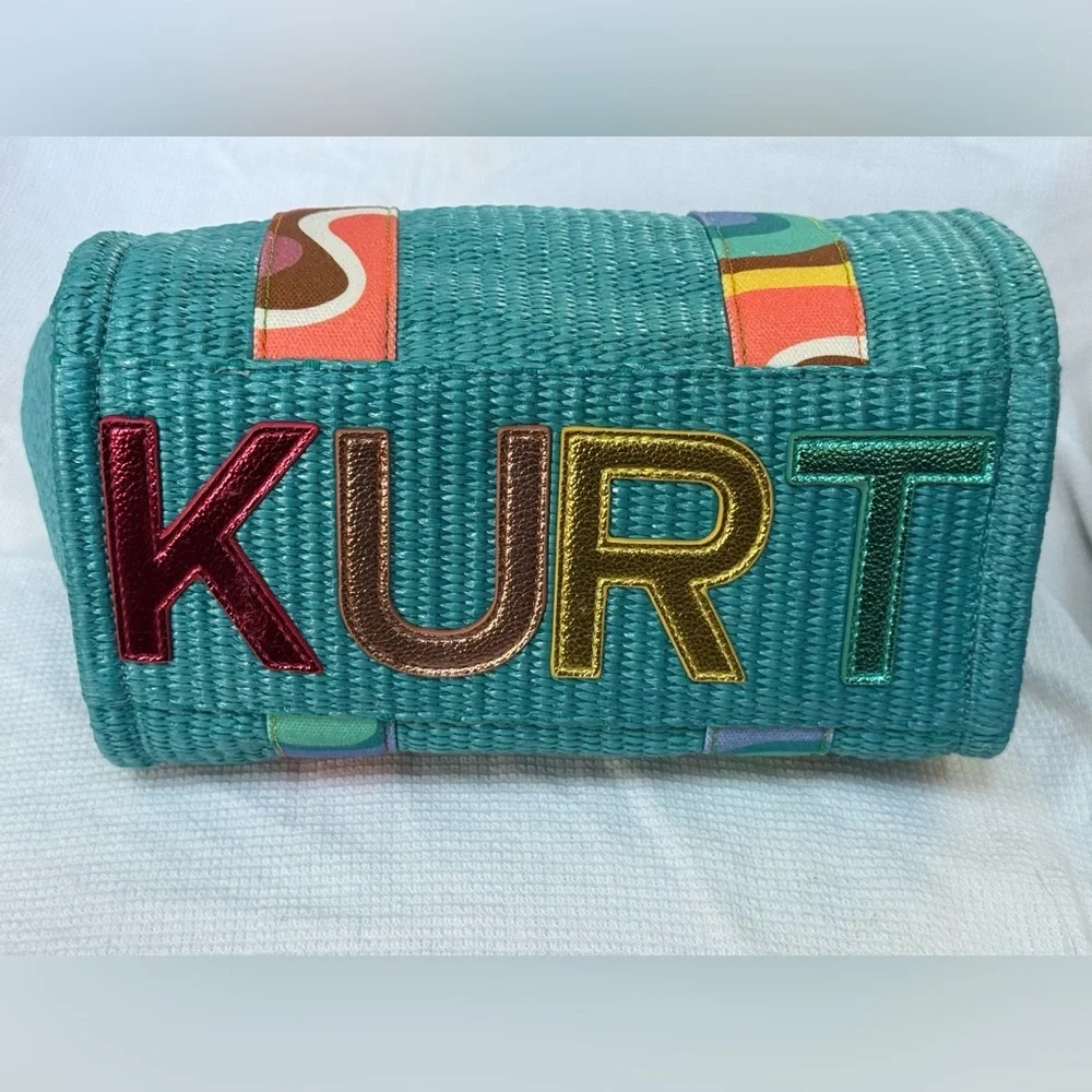 Kurt Geiger Multicolor Woven Tote and Crossbody NWT - Picture 8 of 13